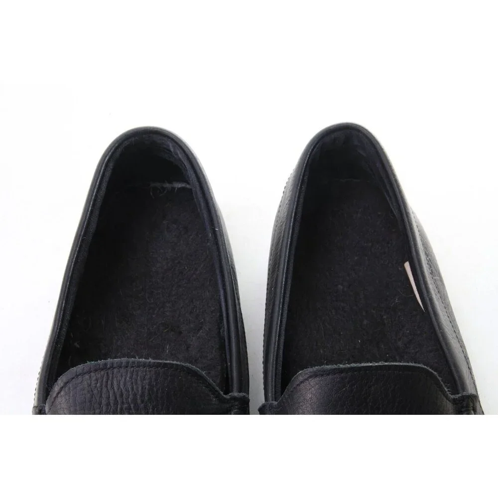 Vionic Tompkin Leather Loafer Slipper Shoe Mens Black US 10.5
